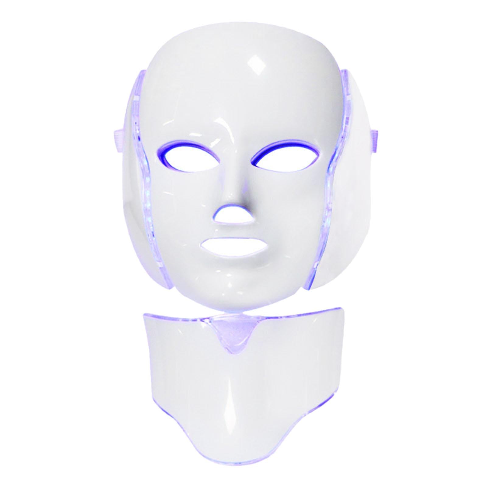 7 Colors LED Photon Face Neck Mask Skin Therapy Anti-Aging Device EU Plug