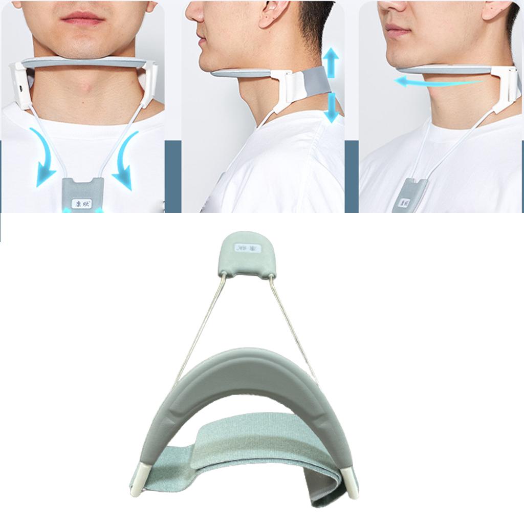 Neck Brace Support Portable Spine Alignment Breathable Hot for Kids M gray