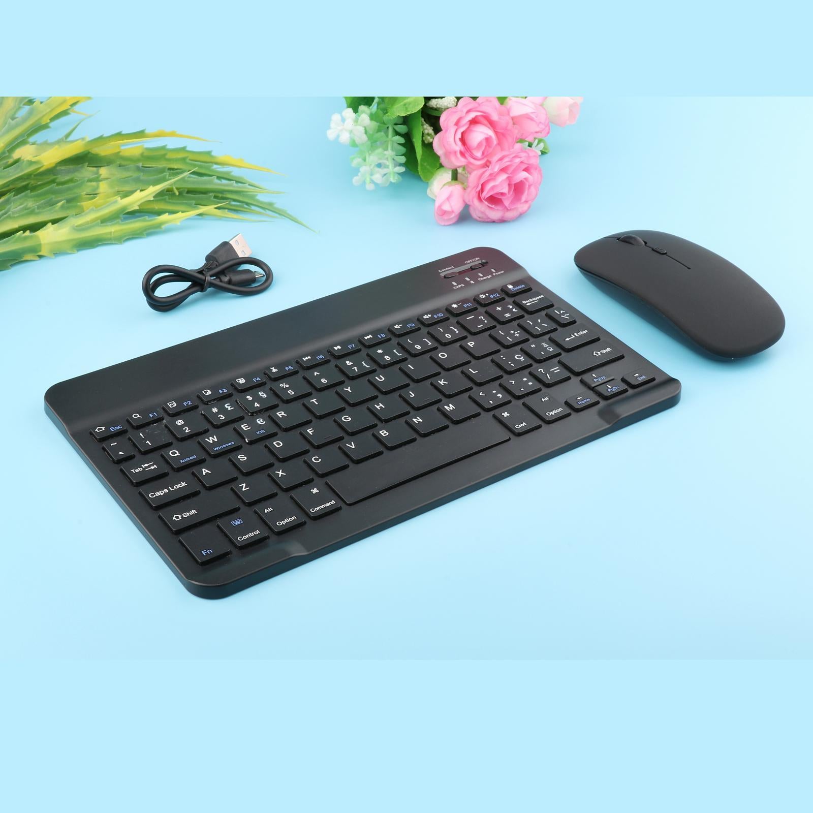 Universal Bluetooth Keyboard with Mouse 78Keys Portuguese for Smartphone