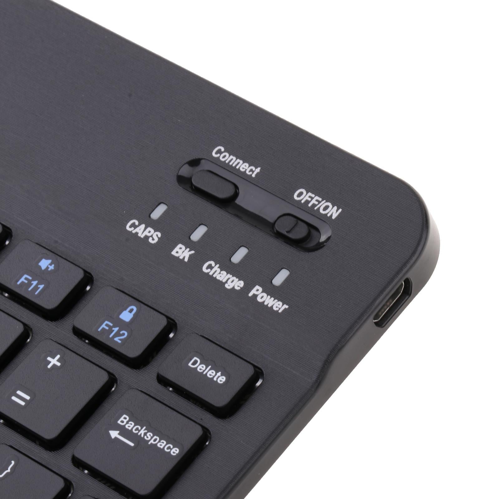 Wireless Bluetooth Keyboard 78Key Russian for Desktop Tablet Phone Black