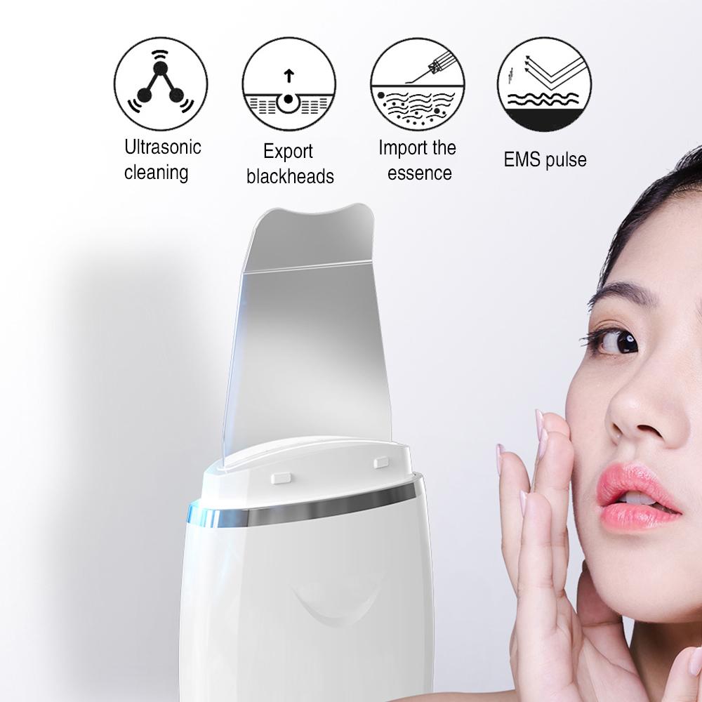 Ion Ultrasonic Skin Scrubber Exfoliator Face Spatula Deep Cleaner Peeling .