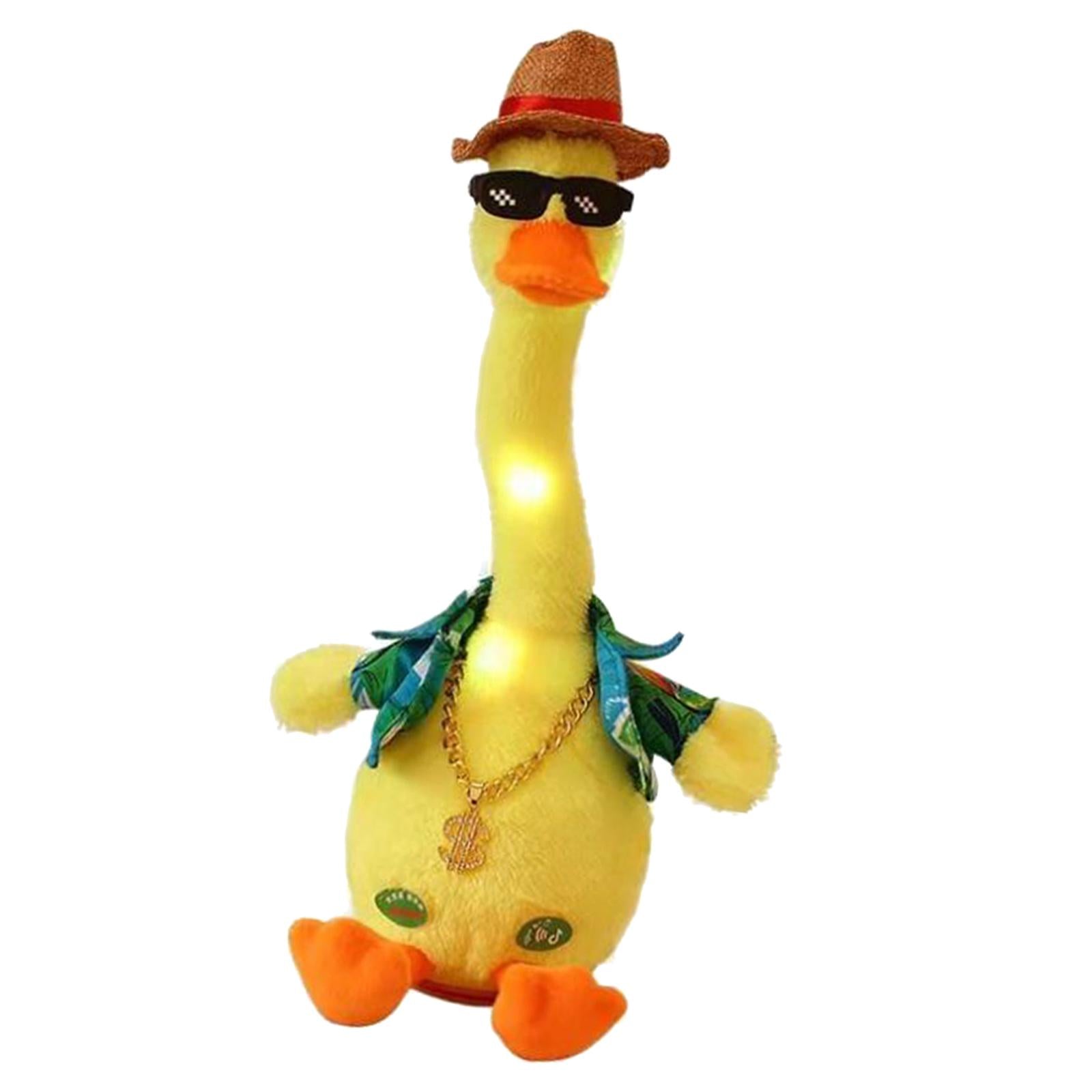 Plush Toy Dancing Duck Record and Speaking Toy Swing Doll B English USB