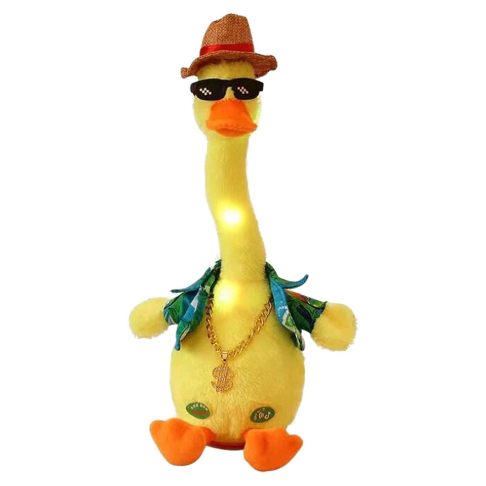 Plush Toy Dancing Duck Record and Speaking Toy Swing Doll B English USB