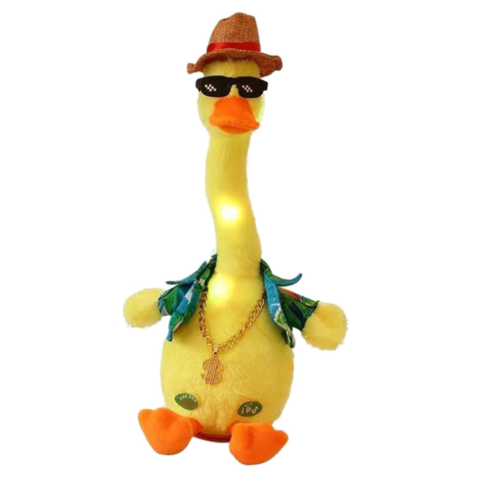 Plush Toy Dancing Duck Record and Speaking Toy Swing Doll B English USB