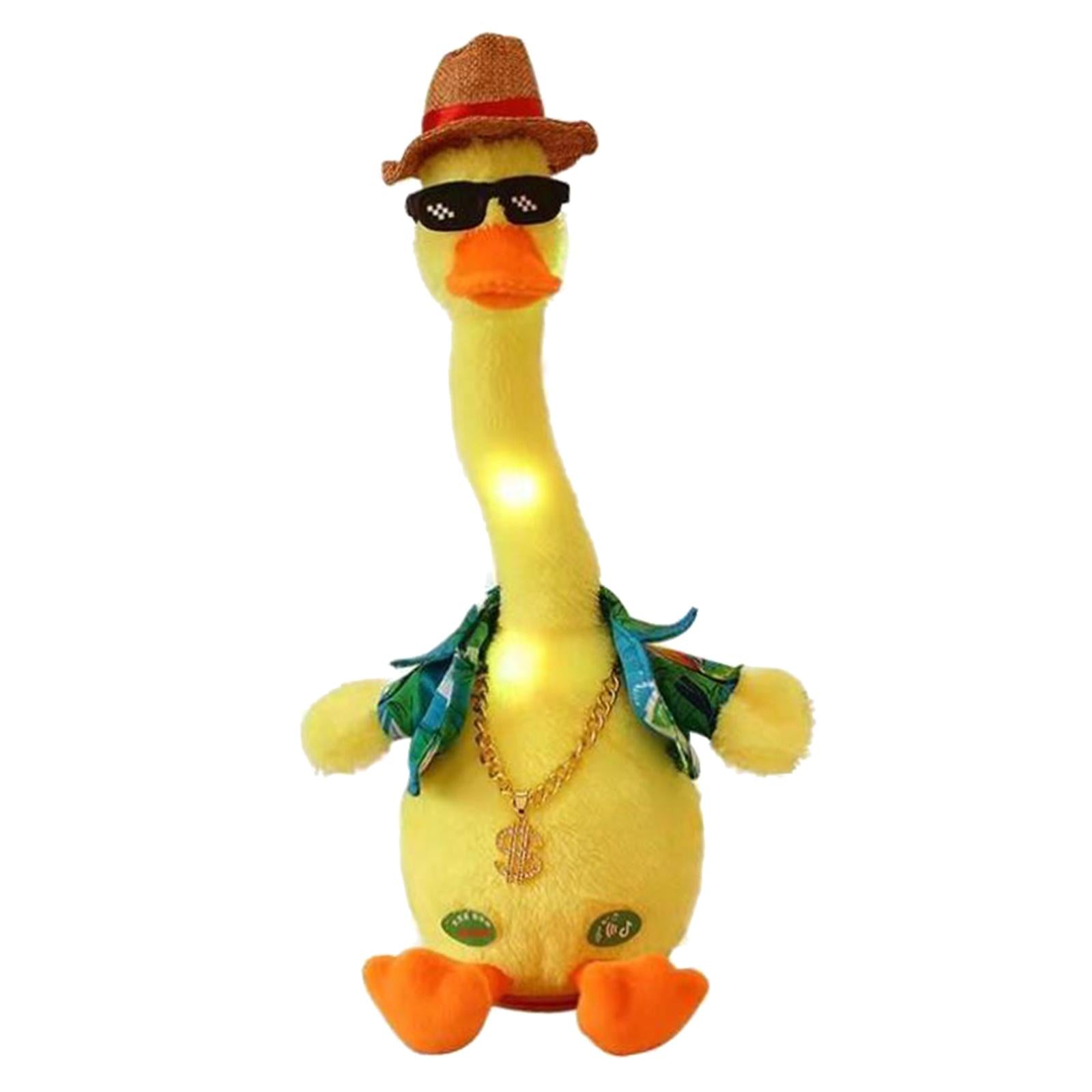 Plush Toy Dancing Duck Record and Speaking Toy Swing Doll B English USB