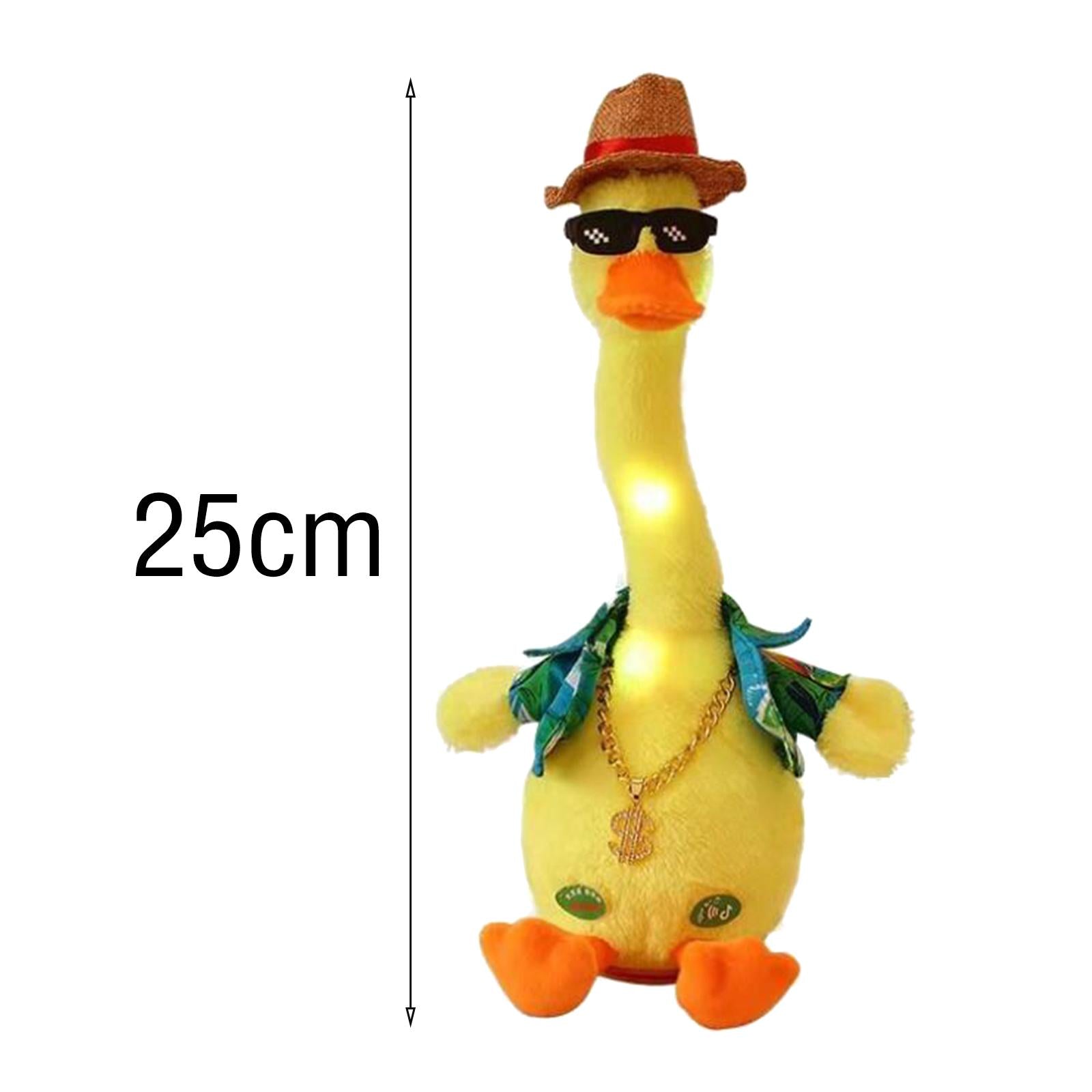 Plush Toy Dancing Duck Record and Speaking Toy Swing Doll B English USB