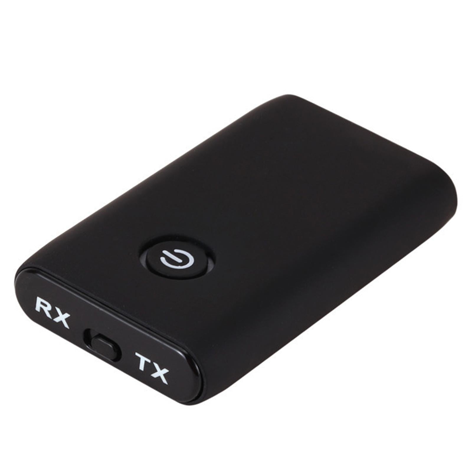 2in1 Bluetooth Transmitter Receiver 3.5mm AUX Adapter for TV PC Car Black