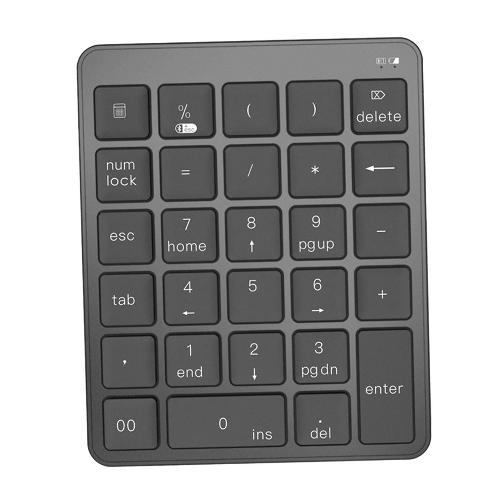 Wireless Bluetooth Number Pad Numeric Keypad 28 Key Digita Keyboard for PC