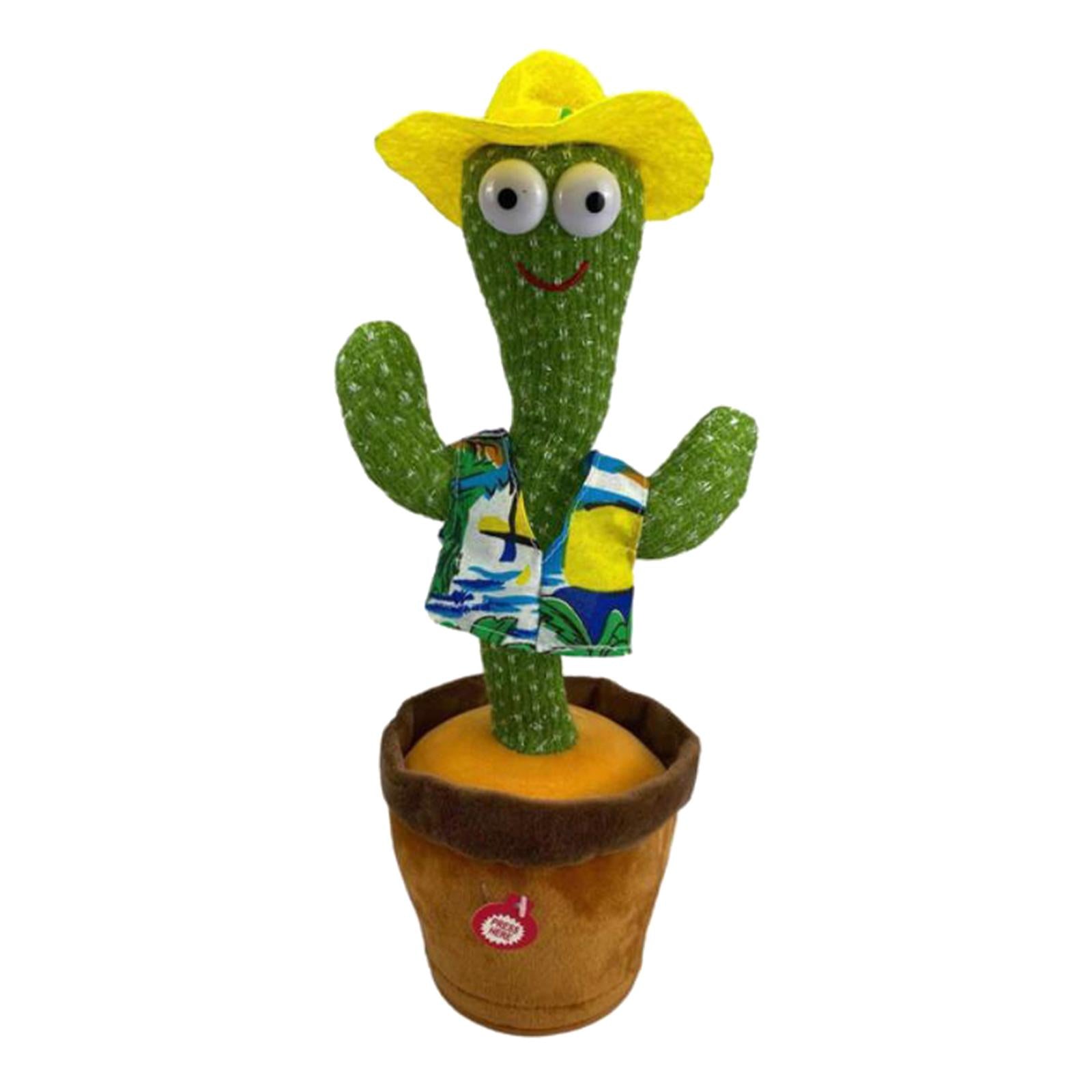 Funny Potted Dancing Cactus Plush Toy Swing Home Tabletop Decor Party Favors Hawaii 120 Songs