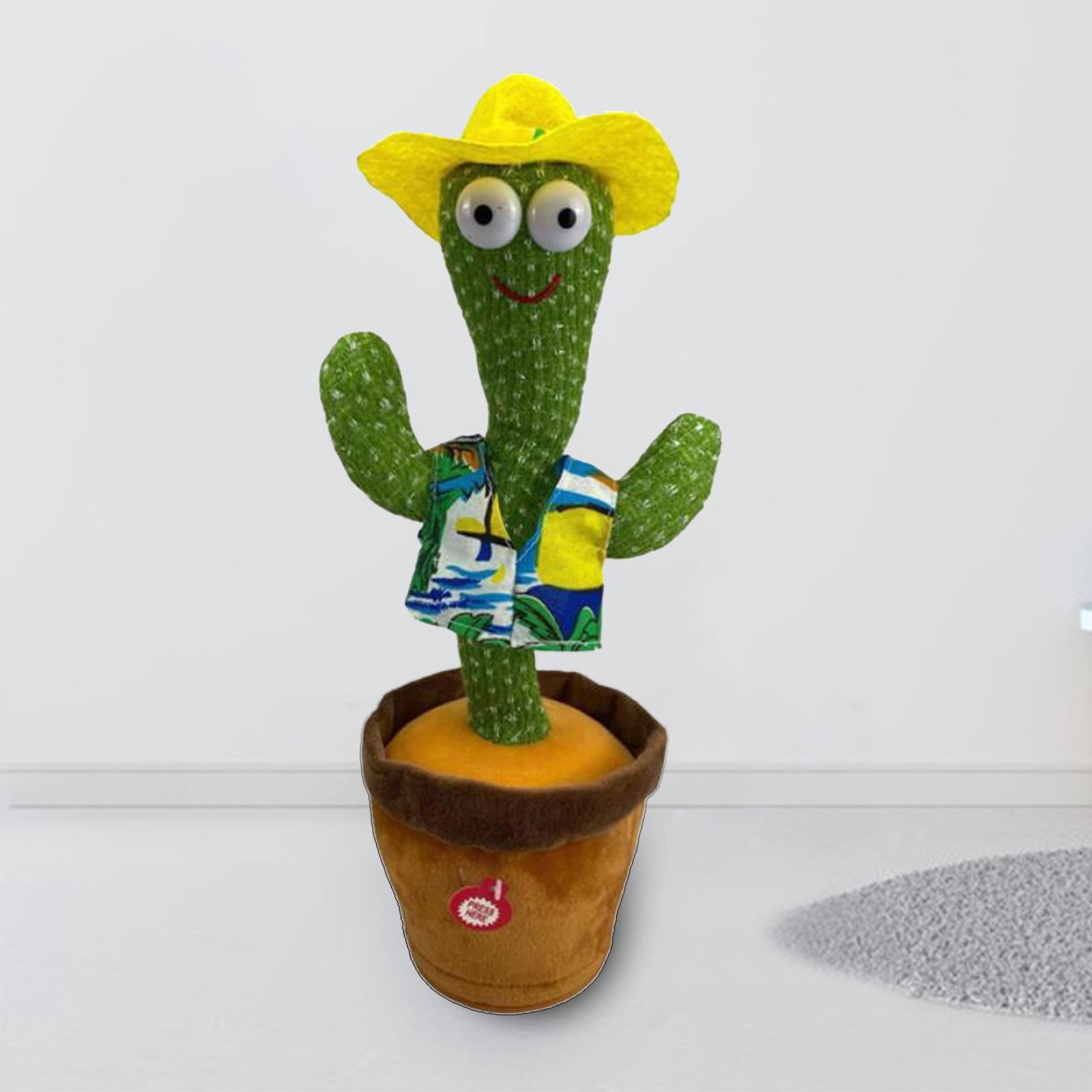 Funny Potted Dancing Cactus Plush Toy Swing Home Tabletop Decor Party Favors Hawaii 120 Songs