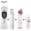 CkeyiN EMS Light Therapy Beauty Machine Facial Massager + Ultrasonic Skin Scrubber + Blackhead Remover + Nano Spray Face Steamer