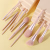 BEILI 10/11 pcs Pink Makeup Brushes Set Vegan Eyebrow Eyelash Powder Synthetic Hair Foundation Brush Make Up Tools For Women