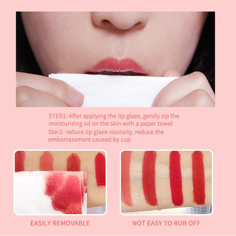 6 Pcs/Lot Liquid Lipstick Matte Lip Gloss Cosmetic Lightweight Lip Glaze Long Lasting Lip Waterproof Lips Makeup OCHEAL