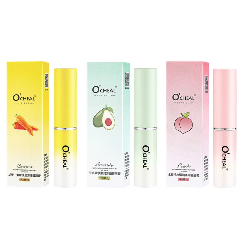 OCHEAL 3 Pcs Moisture Lip Balm Long Lasting Moisturizing Temperature Change Lipstick Anti Aging Repair Lips Mask Casual Type