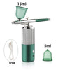 Oxygen Injector Mini Air Compressor Kit Air-Brush Paint Spray Gun Airbrush For Nail Art Tattoo Craft Cake Nano Fog Mist Sprayer