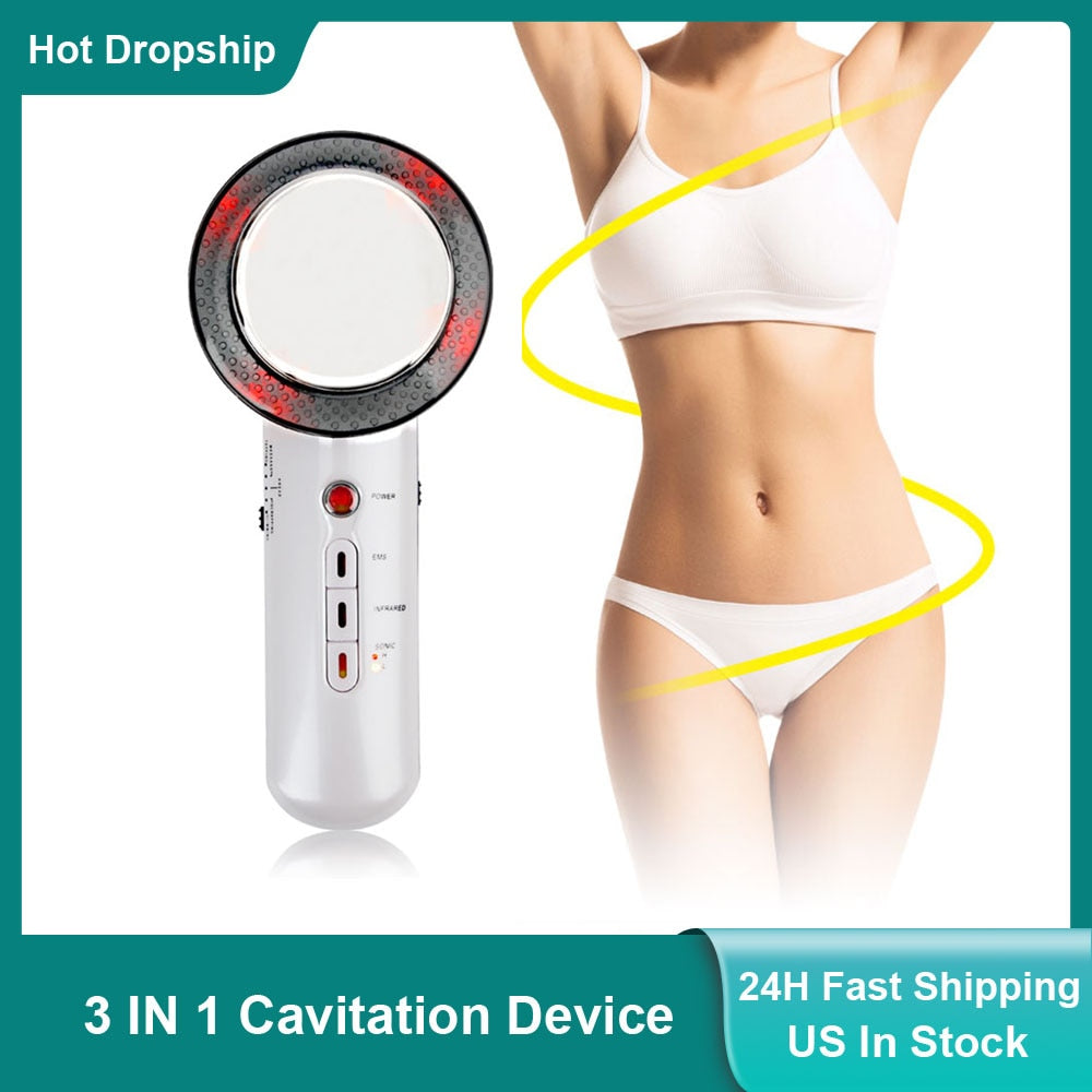EMS Ultrasound Cavitation Slimming Fat Burner Body Slim Massager Infrared Ultrasound Therapy tool Weight Loss Facial Lifting